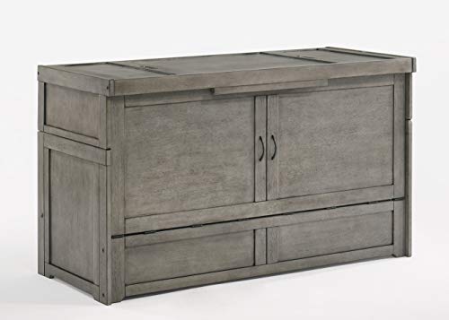 Night & Day Murphy Cube Queen Cabinet Bed Professionally Assembled by SDS Cabinet Beds with Custom 6" Memory Foam Mattress (Limited & Exclusive to SDS, Rustic Gray Finish)