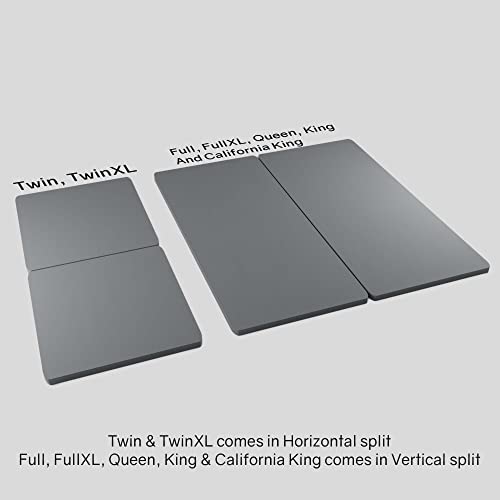 Treaton Greaton,1.5-Inch Split Fully Assembled Bunkie Board for Mattress/Bed Support, Set of 2, Twin, Grey