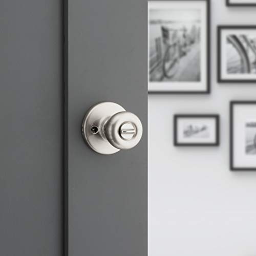 Kwikset 94002-934 Tylo Entry Knob Featuring Smartkey Re-Key Security, Satin Nickel