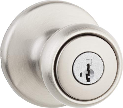 Kwikset 94002-934 Tylo Entry Knob Featuring Smartkey Re-Key Security, Satin Nickel