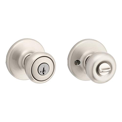 Kwikset 94002-934 Tylo Entry Knob Featuring Smartkey Re-Key Security, Satin Nickel