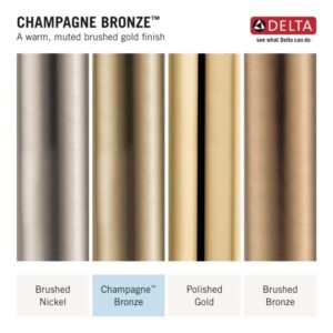 Delta Faucet Vero Single Hole Bathroom Faucet, Gold Bathroom Faucet, Single Handle Bathroom Faucet, Metal Drain Assembly, Champagne Bronze 553LF-CZ,4.78 x 6 x 7.78 inches