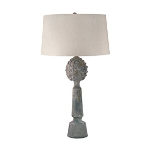 lamp works 276 earthenware pineapple top ceramic table lamp, 30″ x 16″ x 16″