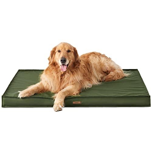 Lesure Outdoor Water-Resistant Dog Beds for Large Dogs - Dog Bed Washable with Oxford Fabric Surface, Large Orthopedic Foam Pet Bed with Removable and Durable Cover, Machine Washable