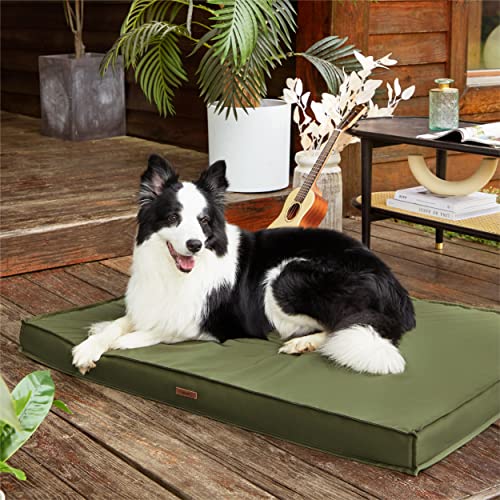 Lesure Outdoor Water-Resistant Dog Beds for Large Dogs - Dog Bed Washable with Oxford Fabric Surface, Large Orthopedic Foam Pet Bed with Removable and Durable Cover, Machine Washable