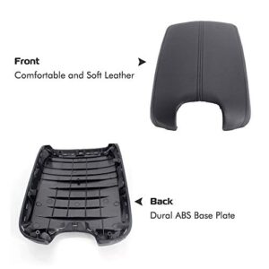 A ABIGAIL Center Console Armrest Cover for 2008 2009 2010 2011 2012 Honda Accord Auto Leather Suture Console Lid Cover Replacement (Black)