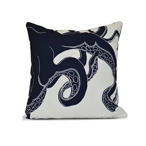 e by design gus animal print outdoor pillow, 18 x 18, navy blue