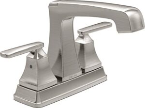 delta faucet ashlyn centerset bathroom faucet brushed nickel, bathroom sink faucet, diamond seal technology, metal drain assembly, stainless 2564-ssmpu-dst