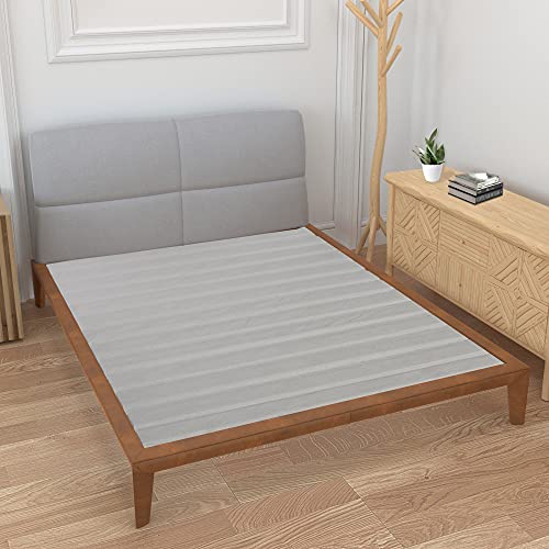 Treaton, 0.75-Inch Standard Mattress Support Wooden Bunkie Board/Slats with Covered, Queen, Beige