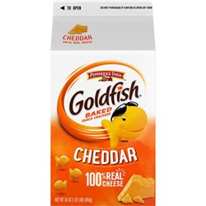 goldfish cheddar crackers, snack crackers, 30 oz carton, 2 ct box
