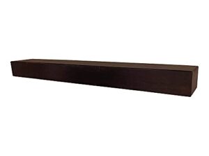 mantelsdirect dakota floating pine wood fireplace mantel shelf – coffee bean color 72″ beautiful wooden rustic shelf perfect for electric fireplaces and more! mantels direct