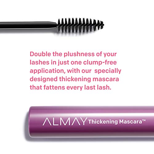 Mascara by Almay, Thickening, Volume & Length Eye Makeup with Aloe and Vitamin B5, Hypoallergenic, Fragrance Free, Ophthalmologist Tested, 402 Black (Pack of 1)