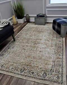 rugs america cambridge collection cb200a cream area rug 2’3″ x 8′