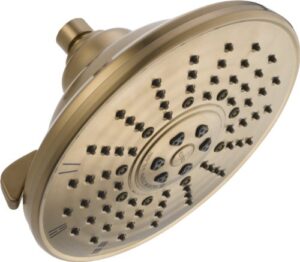 delta faucet 3-spray touch-clean shower head, champagne bronze 52680-cz