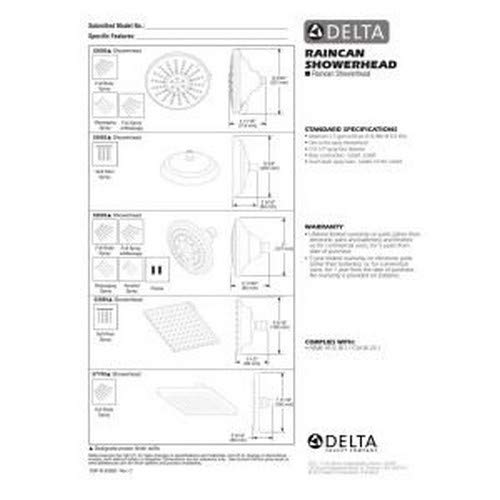 Delta Faucet 3-Spray Touch-Clean Shower Head, Champagne Bronze 52680-CZ