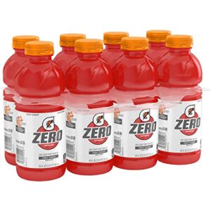 (8 count) gatorade g zero thirst quencher, fruit punch, 20 fl oz