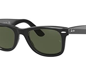 Ray-Ban RB2140 Original Wayfarer Square Sunglasses, Black/G-15 Green, 54 mm