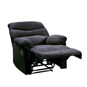 ACME Furniture Arcadia Recliner, black woven Fabric