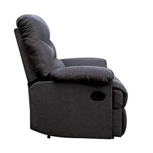 ACME Furniture Arcadia Recliner, black woven Fabric