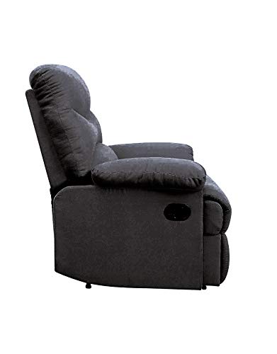 ACME Furniture Arcadia Recliner, black woven Fabric