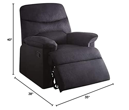 ACME Furniture Arcadia Recliner, black woven Fabric