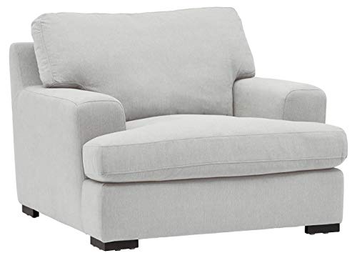 Amazon Brand – Stone & Beam Lauren Down-Filled Oversized Living Room Accent Armchair, 46"W, Pearl (White)