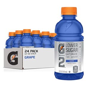 gatorade g2 sports drink low calorie, grape, 24 count