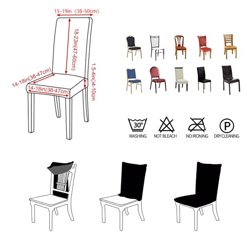 Modern Dining Chair Covers Restaurant Room Banquet Beach Universal Elasticity Jacquard Geometry Print Chair Cover A12 6pcs