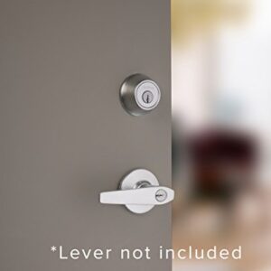 Kwikset 660 Single Cylinder Deadbolt featuring SmartKey Security in Satin Chrome