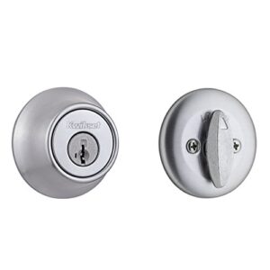 Kwikset 660 Single Cylinder Deadbolt featuring SmartKey Security in Satin Chrome