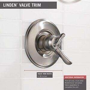 Delta Faucet Linden 17 Series Dual-Function Shower Handle Valve Trim Kit, Stainless T17094-SS (Valve Not Included) 9.00 x 8.00 x 0.05 inches