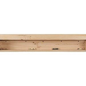 72 Inch Floating Fireplace Mantel Wood Shelf In Unfinished - Salem From Mantels Direct | Corbel Bracket Arches Included | Wooden Rustic Wall Shelf Perfect for Electric Fireplaces and Décor