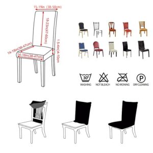 Modern Geometric Chair Cover Elastic Spandex Universal Printing Chair Cover Home Decoration Dining Chair Cover A2 6pcs