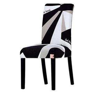 Modern Geometric Chair Cover Elastic Spandex Universal Printing Chair Cover Home Decoration Dining Chair Cover A2 6pcs