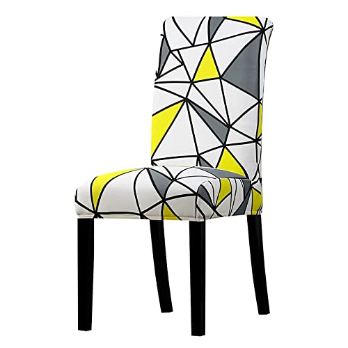 Modern Geometric Chair Cover Elastic Spandex Universal Printing Chair Cover Home Decoration Dining Chair Cover A2 6pcs