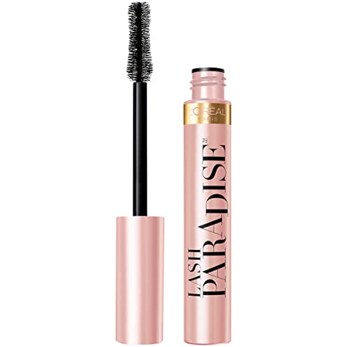 L'Oreal Paris Voluminous Makeup Lash Paradise Mascara, Voluptuous Volume, Intense Length, Feathery Soft Full Lashes, No Flaking, No Smudging, No Clumping, Blackest Black, 1 Count