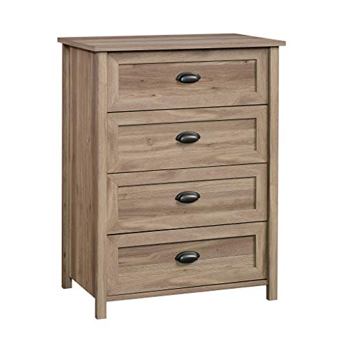 Sauder County Line 4 Drawer Chest, Salt Oak finish