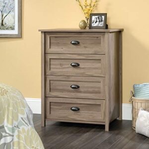 Sauder County Line 4 Drawer Chest, Salt Oak finish