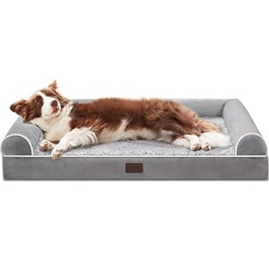 western home orthopedic dog beds for large dogs, foam pet sofa with waterproof lining, removable washable cover and nonskid bottom, dog couch bed for comfortable sleep