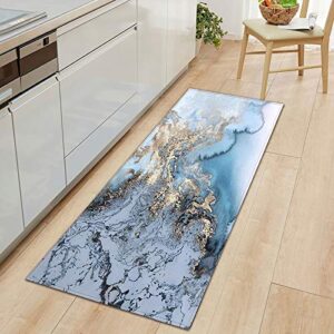 OPLJ Marble Printed Non Slip Entrance Door Bathroom Mat Carpet Kitchen Bedroom Bath Floor Mats Home Rugs Doormat Decor A8 60x180cm