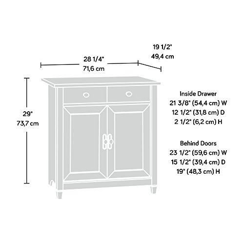 Sauder Edge Water Utility Cart/Stand, Chalked Chestnut finish