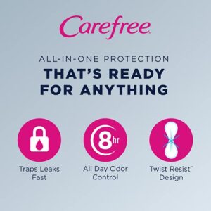 Carefree Acti-Fresh Thin Panty Liners, Unscented, 92 Count, Pack of 1 (Packaging May Vary)