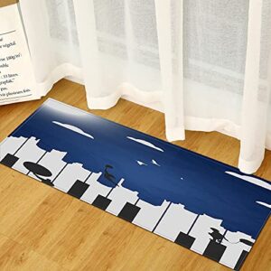 OPLJ Kitchen Carpet Entrance Doormat Home Kids Living Room Anti-Slip Bath Mat Hallway Bedroom Children's Rug Doormat A9 60x180cm