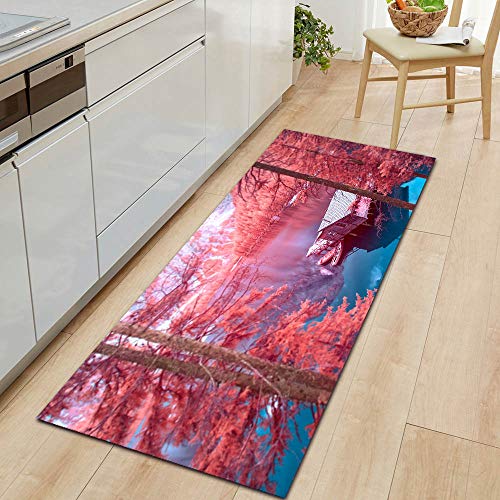 OPLJ Nature Series Door Mat Living Room Bedroom Carpet Comfortable Carpet Home Decor Kitchen Mat A4 50x80cm+50x160cm