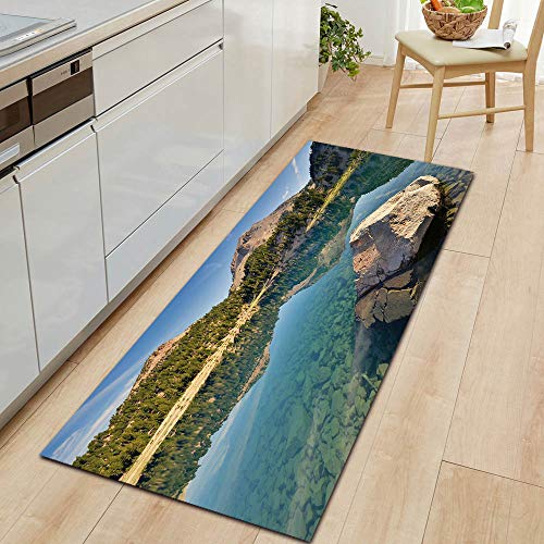 OPLJ Nature Series Door Mat Living Room Bedroom Carpet Comfortable Carpet Home Decor Kitchen Mat A4 50x80cm+50x160cm