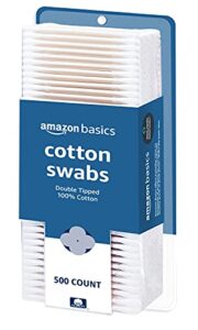 amazon basics cotton swabs, 500 ct, 1-pack (previously solimo)