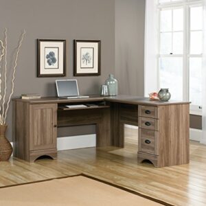 Sauder Harbor View Computer Desk, Salt Oak finish