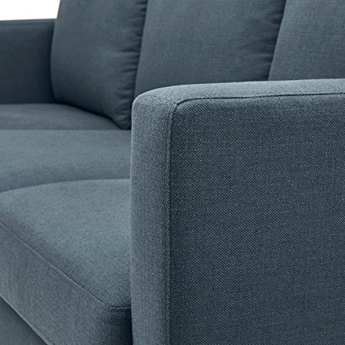 Amazon Brand – Rivet Revolve Modern Upholstered Sofa Couch, 80"W, Denim Blue