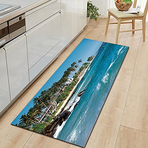 OPLJ Home Non-Slip Kitchen Carpet Entrance Door mat Bedroom Floor Decoration Corridor Balcony Living Room Carpet mat A5 50x160cm