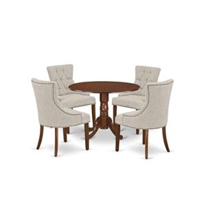East West Furniture DLFR5-MAH-05 Kitchen Table Set